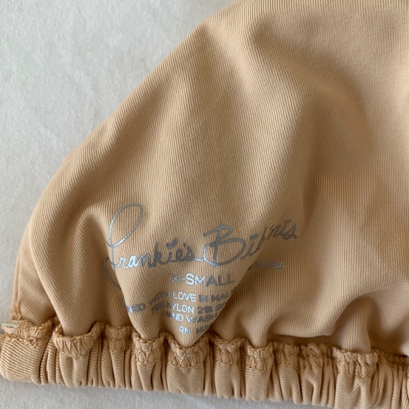 Frankie's Bikinis Scrunch Triangle Top in Nude - Picture 2 of 2